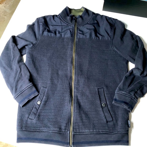 Ted Baker London Other - Ted Baker London Blue Gray Men Medium Zip Jacket